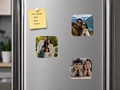Square Shaped Fridge Magnetic Photo Collage set of 3