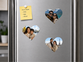 Heart Shaped Fridge Magnetic Photo Collage set of 3